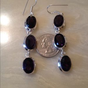 New Amethyst Sterling Silver Earrings